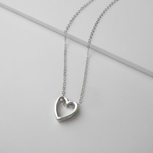 Silver Heart Charm Necklace